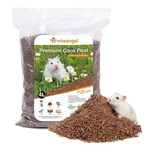 Niteangel Natural Coco/Cork Hamster Bedding Pet Litter for Dwarf Syrian Hamsters, Gerbils, mices, Degus or Other Small Animal (Coco Peat) - Image 1