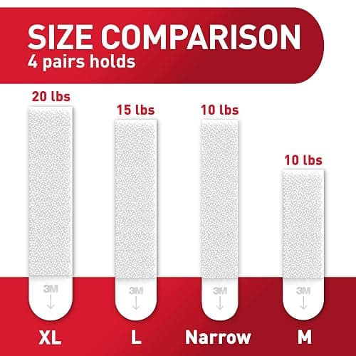 Command 15 lb Large Picture Hanging Strips 28 Pairs (56 Strips), Damage-Free Hanging Picture Hangers, No Tools Wall Hanger for Home Decor, White Adhesive thumbnail 2