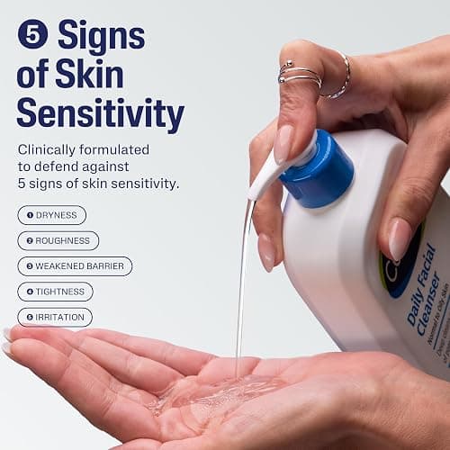 Cetaphil Face Wash, Daily Facial Cleanser for Sensitive, Combination to Oily Skin, 20 oz, Gentle Foaming, Soap Free, Hypoallergenic thumbnail 2