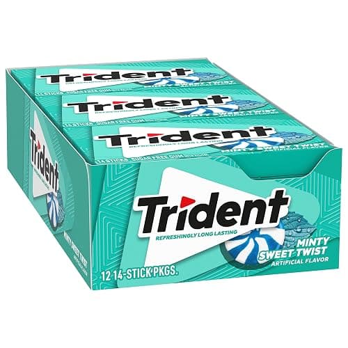 Trident Minty Sweet Twist Gum, 12 Packs of 14 Pieces (168 Total Pieces) | Chewing Gum with Xylitol, Perfect for Long Lasting Fresh Breath at School, Work & Travel thumbnail 13