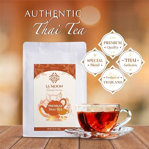 LA MOON TEA - Premium Thai Tea Mix Powder Special Blend Assam Loose Leaf Tea Original From Thailand Make Thai Hot, Iced Thai Tea Taste thumbnail 3