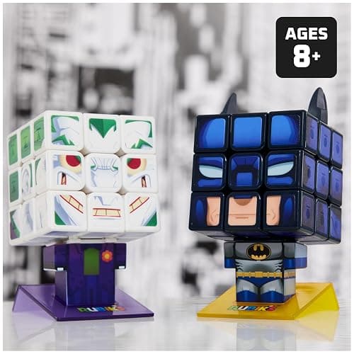 Rubik’s Cube, Batman & Joker Cubers, Amazon Exclusive 2-Pack, DC Comics Collectible Fidget Toy & Desk Decor, Challenging Brain Teaser for Fans of Batman Toys, for Ages 8 & Up thumbnail 2