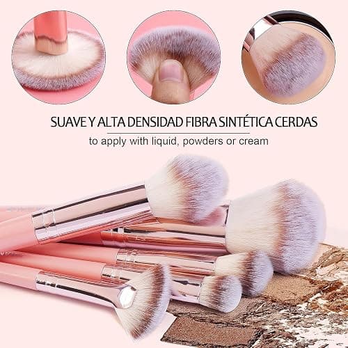 Makeup Brush Set, 42Pcs Makeup Tool Set Premium Synthetic Foundation Powder Concealers Eye Shadows Blush Makeup Brushes Kit with Makeup Sponge, Powder Puffs for Beginner & Professional thumbnail 4