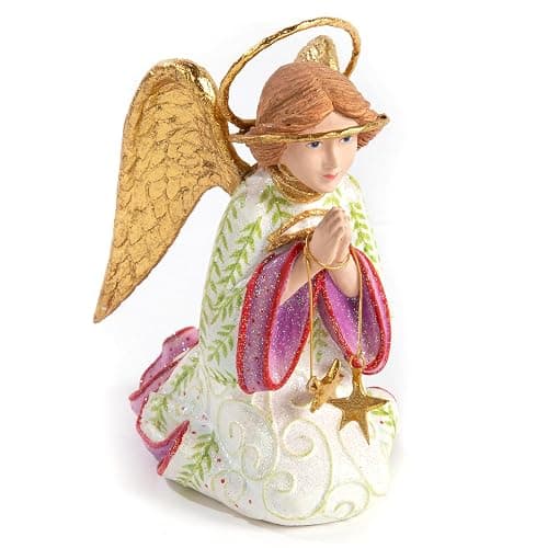 MACKENZIE-CHILDS Patience Brewster Nativity Figurine, Christmas Nativity Home Decor, Praying Angel - Image 1