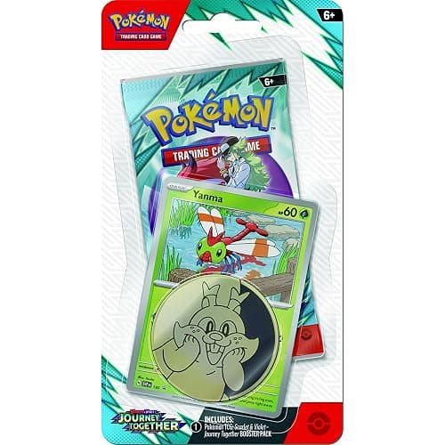 Scarlet & Violet Journey Together Yanma Checklane Blister Pack (1 Booster Pack, Yanma Promo Card & Coin) - Image 1