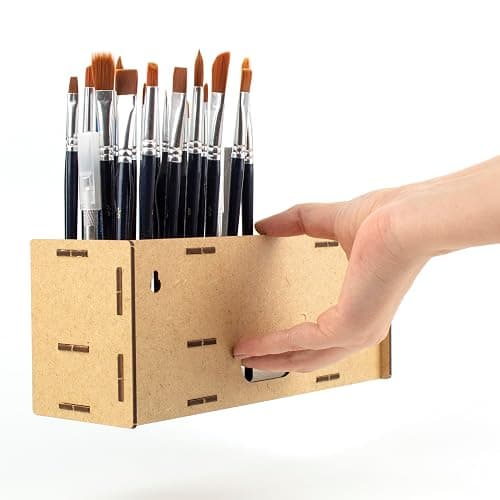PROSCALE Paint Brush holder. Large Capacity Paint brush organizer and Art Supply Organizer kit for table and wall miniatures modeling crafts thumbnail 6