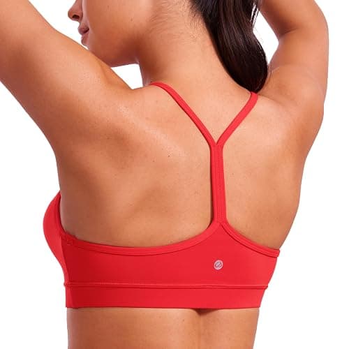 CRZ YOGA Butterluxe Y Back Sports Bras | Light Support, Removable Pads, Yoga, Extremely Soft, Scoop Neck, Spaghetti Strap, for Women - Image 1