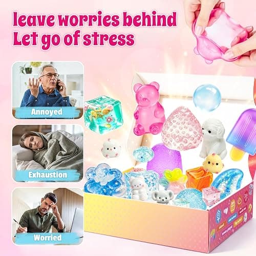 25pcs Taba Squishies Kit,Cute Squeeze Toys Box Set,Coconut Oil,Popsicles Multi Shapes Squishy Fun Box,Stress Balls for Adult, Classroom Prizes,Party Favors & Goodie Bags Stuffers for Ages 4-8 8-12 thumbnail 6