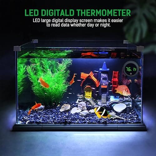 PAIZOO Fish Tank Digital Thermometer Accurate LED Display to ±0.9°F Tank Thermometer Aquarium Temperature Measurement Suitable for Fish, Axolotl, Turtle or Aquatic thumbnail 5