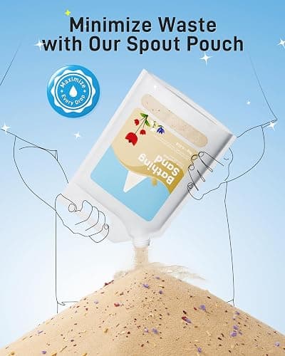 BUCATSTATE Hamster Sand, No-Dust 6.6LB Chinchilla Dust Bath with Pour Spout, 100% Natural Desert Bathing Sand for Syrian Hamster Gerbil Rat Mice Small Animals (Flower Smell) thumbnail 7