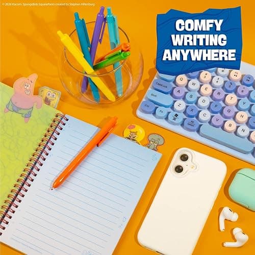 SpongeBob SquarePants™ Squishy Tab Journal, 6 x 8 in. Fidget Notebook With Interactive Tactile Liquid Cover, 4 Tab Dividers, 80 Lined Sheets, Great SpongeBob School Supplies or Office Stationery thumbnail 6