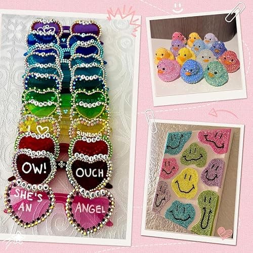 Bedazzling Kit Nail Art Rhinestones, 3mm Flat Back Rhinestones, Nail Art Gems Crystals Kit with Pick Up Pen & Tweezers for DIY Nails Crafts Clothes Shoes Decoration, 24 Colors thumbnail 3