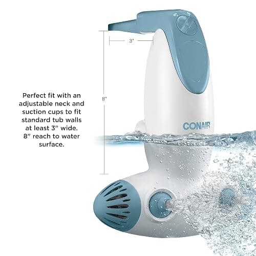 Conair Jet Hydro Spa - Portable Bath Spa with Dual Hydro Jets for Tub - Bath Spa Jet for Tub Creates Soothing Bubbles and/or Massage - Spa Bath for at Home Use thumbnail 4
