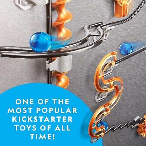 National Geographic Magnetic Marble Run - 150-Piece STEM Building Set for Kids & Adults with Magnetic Track & Trick Pieces & Marbles for Building A Marble Maze, STEM Project (Amazon Exclusive) thumbnail 2