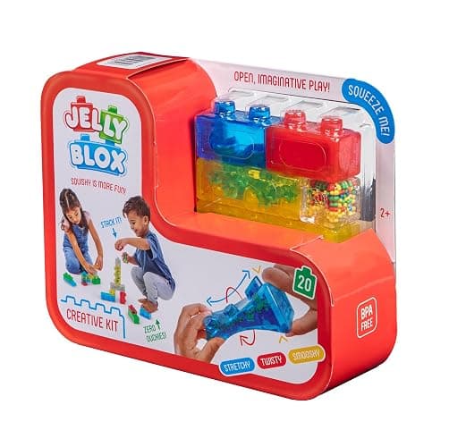 Jelly Blox Creative Kit | Includes 20 Blocks | Toddler & Preschool | Building Blocks Kids Can Squeeze, Stretch, Squish | MESH ACCREDITED | Safety Tested & Ouch-Free | Sensory Play Toy Ages 2+ thumbnail 9