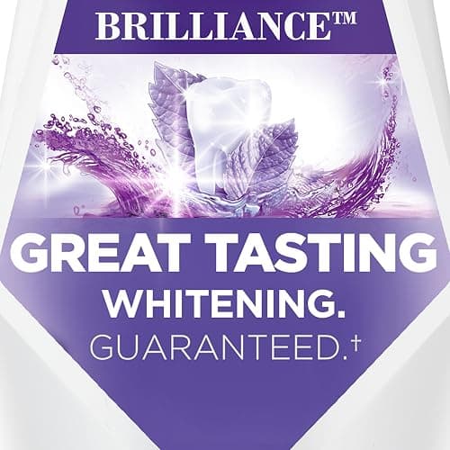 Crest Mouthwash/Mouth Rinse, 3D White Brilliance Whitening, Alcohol Free, Clean Mint, 2x1L (33.8 fl oz) thumbnail 2