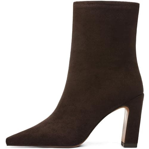 Lovee Cosee Ankle Boots for Women 2025 Chunky Heel Square Toe Heeled Boots with Zipper Comfort Fall Winter Party Office Date Night Travel Casual Outfit - Image 1