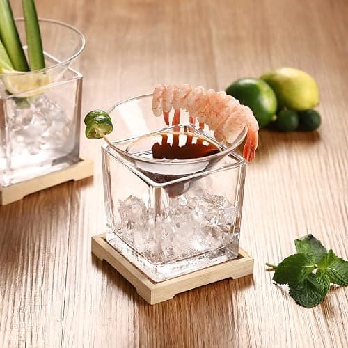 USEEKRIL Caviar Serving Set,Stemless Martini Glasses Set of 2 with Caviar Chiller - Martini Glass with Dip Chiller Caviar Bowl - Elegant Bar Cocktail Glasses Gift Set for Manhattan,Margarita,Martini thumbnail 4