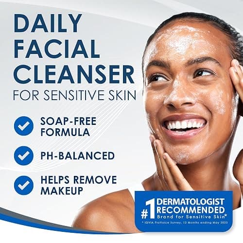 Vanicream Gentle Facial Cleaner, 2.5 Fl Oz, Formulated without Common Irritants for Sensitive Skin, Removes Makeup, Dirt & Excess Oils, Non-Comedogenic, pH-Balanced Face Wash thumbnail 2