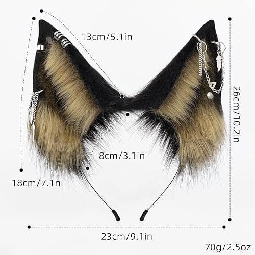 WanwanHut Faux Fur Cat Ears Hairband Soft Plush Animal Ear Headband for Cosplay, Halloween, Party & Daily Wear thumbnail 6