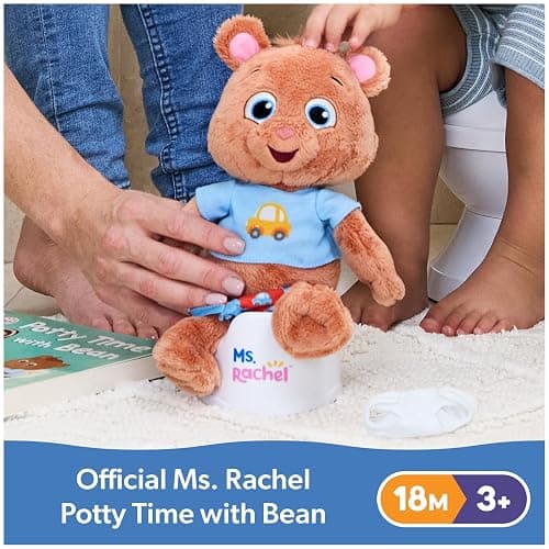 Ms. Rachel Potty Time with Bean, 11” Plush Teddy Bear with Play Toilet & Accessories, Toddler Toys for Girls & Boys for Ages 18 Months to 3+ thumbnail 2