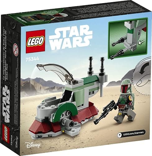 LEGO Star Wars Boba Fett's Starship Microfighter 75344, Building Toy Vehicle with Adjustable Wings and Flick Shooters, The Mandalorian Set for Kids thumbnail 6