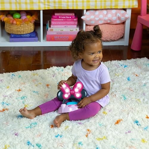 Bright Starts Disney Baby MINNIE MOUSE PeekABoo Baby Activity Center Jumper with 8 Toys, Lights & Sounds, 360-Degree Seat, 6-12 Months (Pink/Blue) thumbnail 2