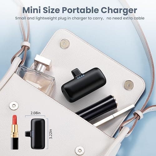 [2-Pack] Mini Portable Charger for iPhone,5200mAh Ultra Compact PD Fast Charging Power Bank,Plug-in Battery Pack Travel Cordless Phone Charger,Compatible with iPhone 14/14Pro/13/12/11/X/8/7/6plus etc thumbnail 6