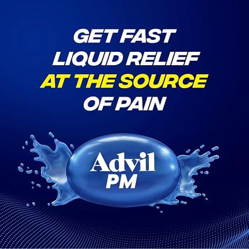 Advil PM Liqui-Gels Pain Reliever and Nighttime Sleep Aid, Pain Medicine with Ibuprofen for Pain Relief and Diphenhydramine HCL for a Sleep Aid - 40 Liquid Filled Capsules - Back to College - Liqui Gels thumbnail 4