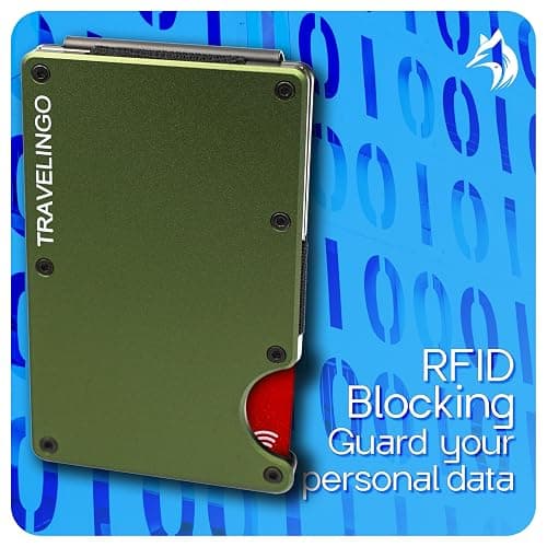 TRAVELINGO Slim RFID Blocking Wallet For Men - Light Weight, Durable & Compact- Minimalist Wallet With Money Clip (Green) thumbnail 5