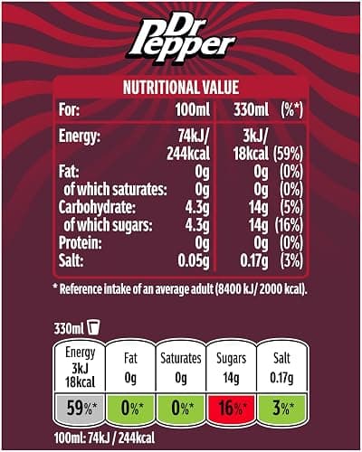 Dr Pepper Can Original 330 ml (Pack of 24) thumbnail 2