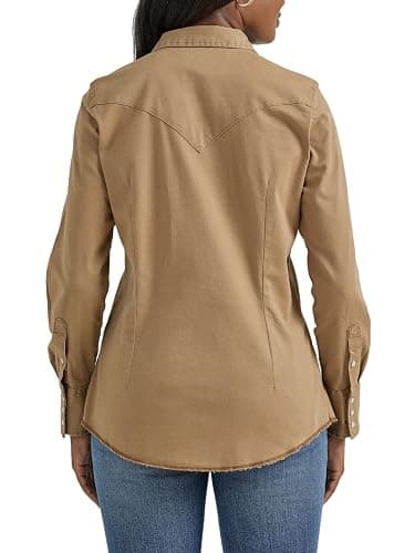 Wrangler Women's Dark Denim Western Shirt thumbnail 3