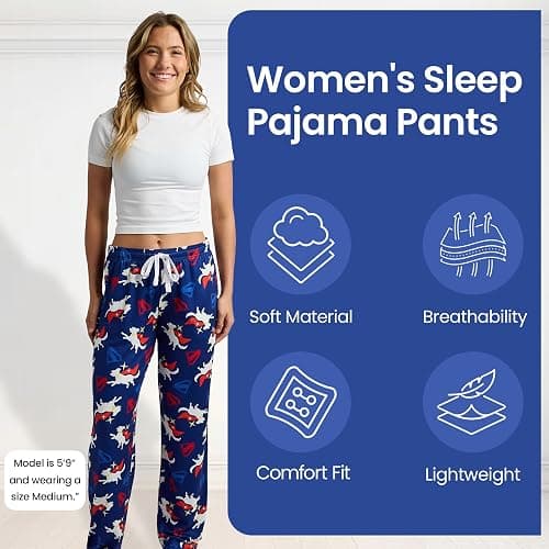 Bioworld Supergirl Movie (2026) Super Krypto All-Over Print Women's Sleep Pajama Pants thumbnail 2