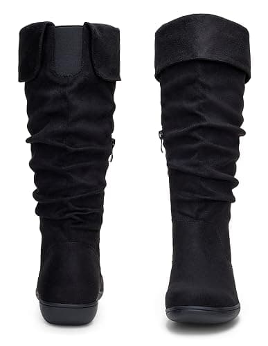 Vepose Women's 942 Knee High Boots Suede Slouch Flat Comfort Boots thumbnail 6