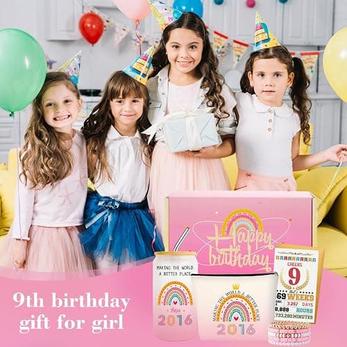 Zyphoria Unigue 9 Year Old Girl Birthday Gift 9th Birthday Gifts for Girls Set ldeas 2016,Cool Things for 9 Years Old TrendyBirthdays Present for Teen Girl, Happy 9th Birthdays Decorations for Girls thumbnail 8