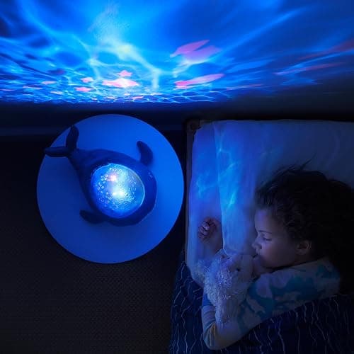 Angelcare Bobbi The Whale Ceiling Night Light Projector for Babies and Kids, Sleep Soother with Adjustable Volume Lullabies, White Noises, 3 Night Light Intensities thumbnail 9