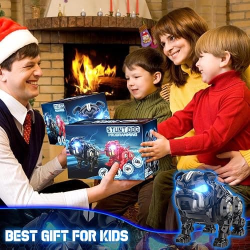 HOLIBIBE Remote Control Robot Dog Toys for Kids, Rechargeable Programmable Stunt Robot Dog with Singing, Dancing and Touch Functions for Boys Ages 3 4 5 6 7 8 9+ Birthday, Black thumbnail 2