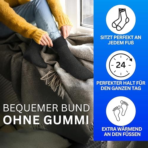 MEDOLY Ultra THERMO Socken (2 Paar) Dicke Wintersocken für extreme Kälte - Damen & Herren mit Vollplüsch für gemütliche Wärme thumbnail 5