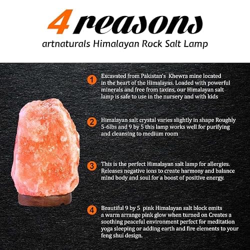 Himalayan Crystal Rock Salt Lamp Authentic Quality Crystals with CE Certified Plug and Bulb Table lamp Night Bulb (2-3kg) thumbnail 6