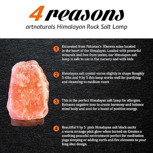 Himalayan Crystal Rock Salt Lamp Authentic Quality Crystals with CE Certified Plug and Bulb Table lamp Night Bulb (2-3kg) thumbnail 7