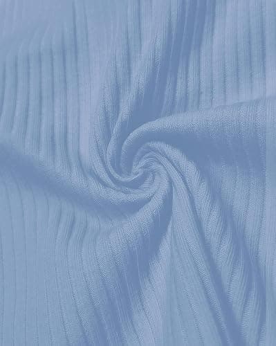 Peacameo Girl's One Shoulder Tank Top Cute Ribbed Sleeveless Tops Basic Cami Shirts - Sky Blue - 11 Years thumbnail 5