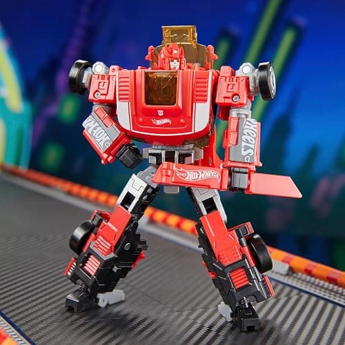 Transformers Collaborative Hot Wheels® x GT-Scorcher, Deluxe Class 5-Inch Robot Action Figure Converts to Racecar, Ages 8+ thumbnail 10