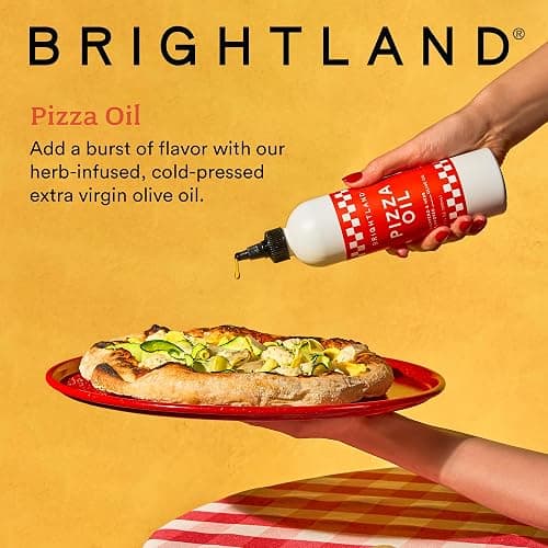 Brightland Pizza Oil with Extra Virgin Infused Olive Oil - Herbaceous Oil for Dipping & Dressing - Premium Jalapeño & Herb Flavor Cold-Pressed Oil - Vegan, Plant-Based & Gluten Free, 12 Fl Oz thumbnail 2