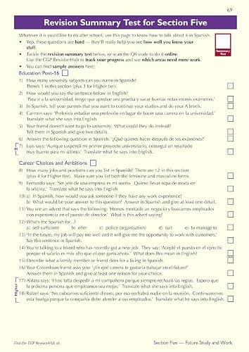 New GCSE Spanish AQA Complete Revision & Practice with CGP RevisionHub (for exams from 2026): Includes Audio & Online Tests (CGP AQA GCSE Spanish) thumbnail 19