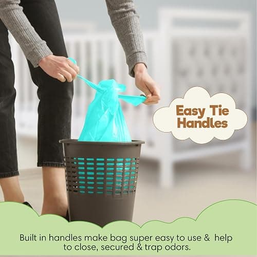 ECO Bambi Baby ™ 100% Biodegradable and Compostable 300 Nappy bags| Antibacterial Diaper Disposal Sacks in Kraft Box | Essentials for Newborn Babies and Young Children thumbnail 7