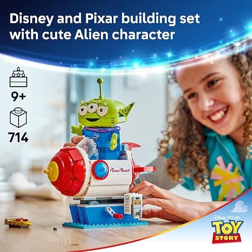 LEGO Disney and Pixar Toy Story Alien with Pizza Planet Rocket Ride - Building Toy for Girls & Boys, Ages 9+ - Disney Gift Idea - Kids Bedroom Decor - 43307 thumbnail 3