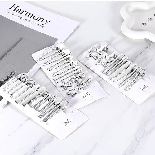 silver barrettes - amazon & temu thumbnail 4