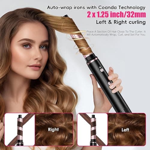 SKIMI 110,000 RPM Brushless Motor Hair Dryer Brush - 5 Muti-Styler for Fast Drying, Curling, Volumizing & Straightening | High-Speed Hot Air Brush for All Hair Types (Black & Pink) thumbnail 2