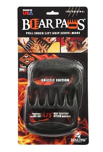 Bear Paws Meat Claws - The Original Meat Shredder Claws for Pulled Pork, USA Made - Easily Lift, Shred, Pull and Serve Pork, Chicken, Brisket and Turkey - Gift for Dad on Christmas! (Black) thumbnail 7