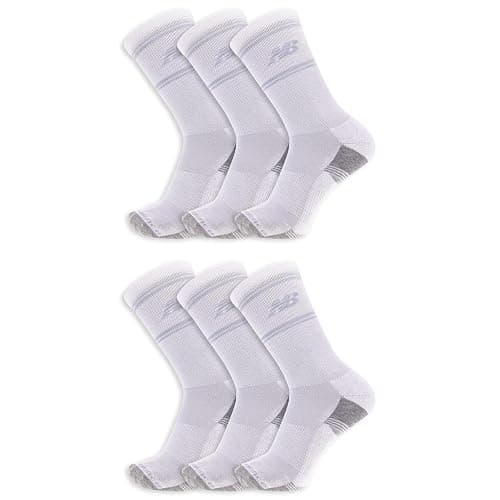 New Balance Unisex Adult Performance Cushioned Crew Socks - 6 & 12 Pairs - Moisture Wicking - Image 1